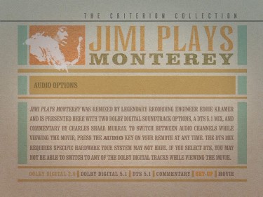 menu D.A. Pennebaker Jimi